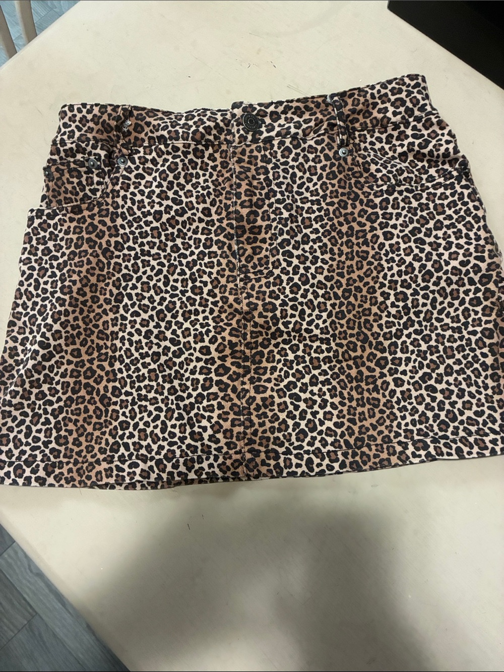 Love Culture Leopard Print Mini Skirt - Brown and Black